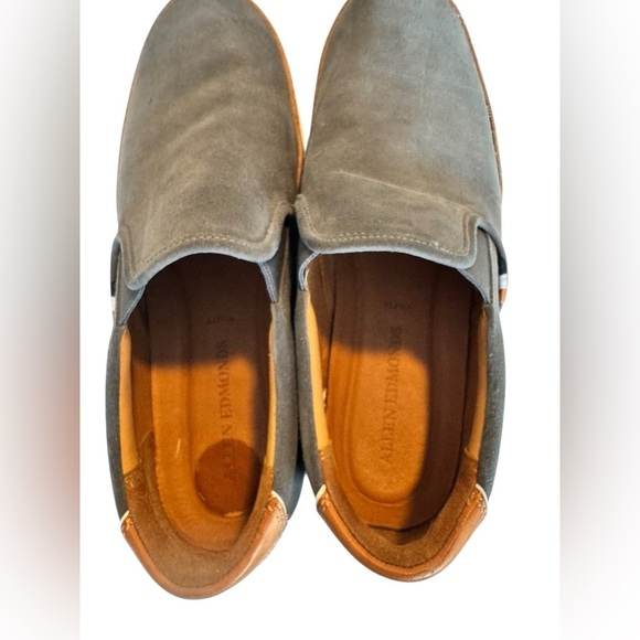 Allen Edmonds Gray Suede Slip-On Sneakers Men’s 11D Quiet Luxury Minimalist